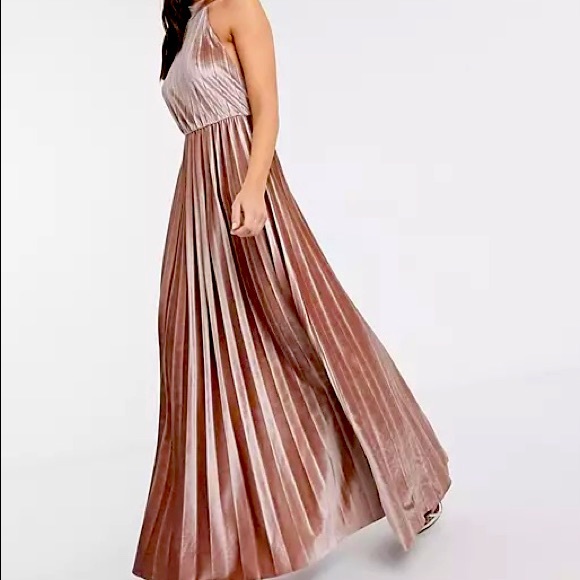 ASOS | Dresses | Asos Design Halter Pleated Waisted Maxi Dress In Velvet | Poshmark ASOS | Dresses | Asos Design Halter Pleated Waisted Maxi Dress In Velvet | Poshmark